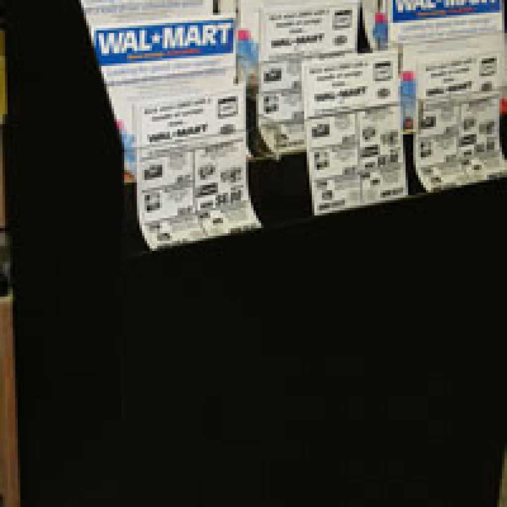 Walmart Plastic Tab Display